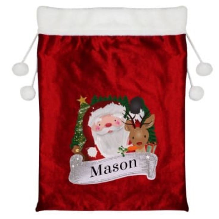 Personalised Red Christmas Santa Sack product image