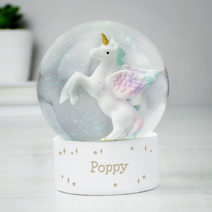 Personalised Unicorn Snow Globe product image