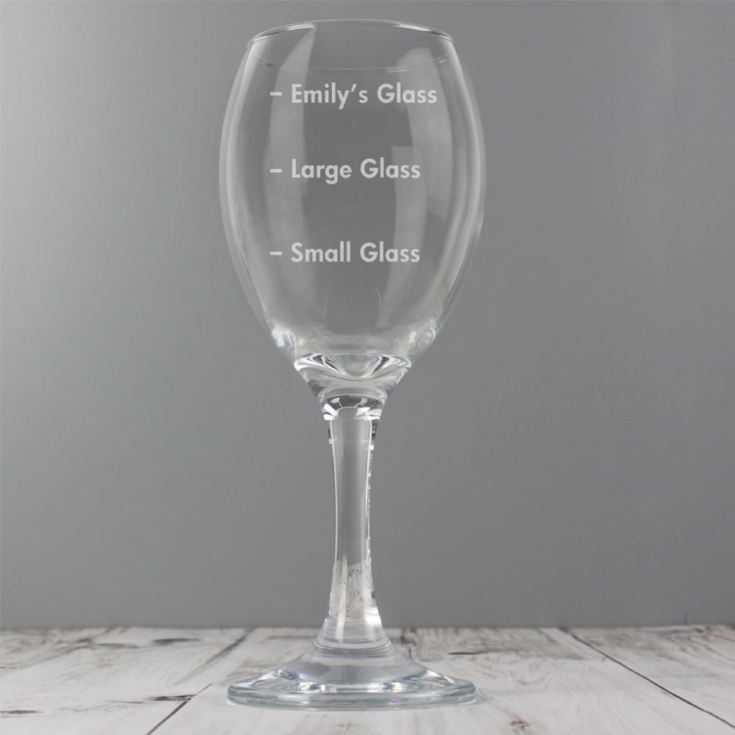 Personalised Measures Wine Glass product image