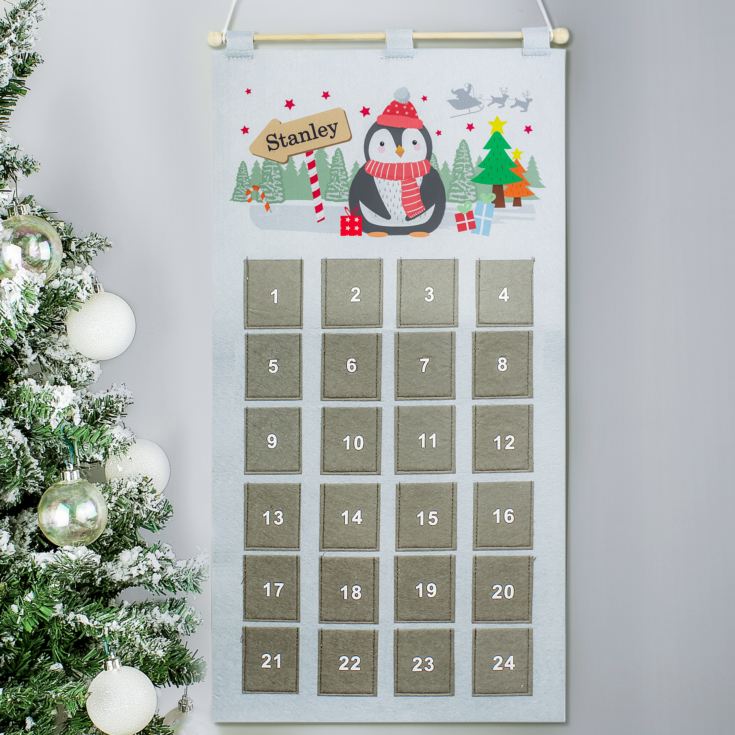 Personalised Christmas Penguin Advent Calendar product image