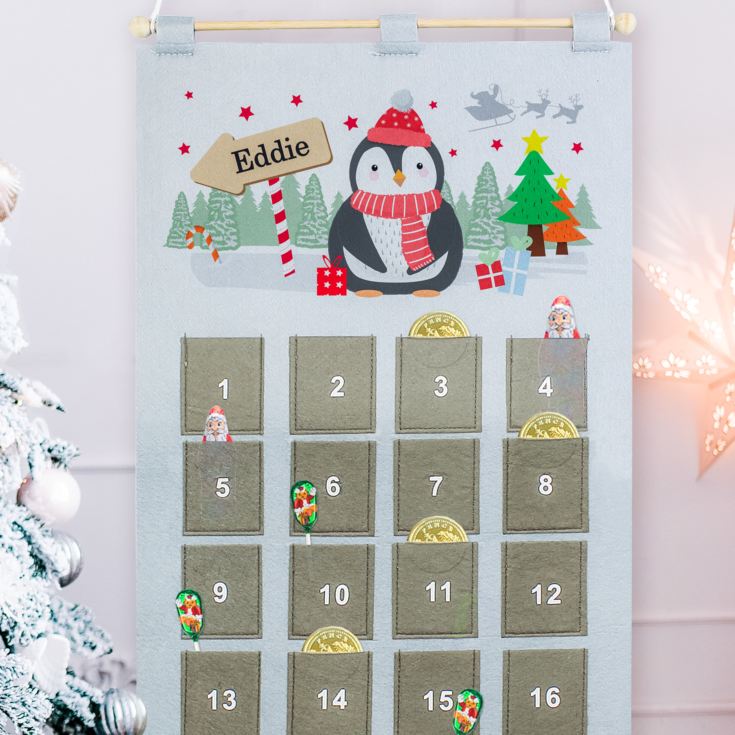 Personalised Christmas Penguin Advent Calendar product image