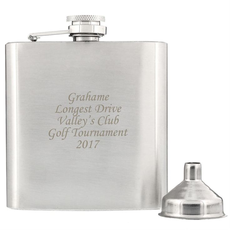 Personalised Stainless Steel Hip Flask product image