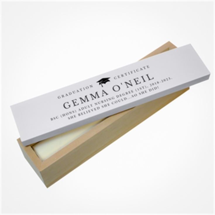 Personalised Graduation Wood Certificate Holder product image