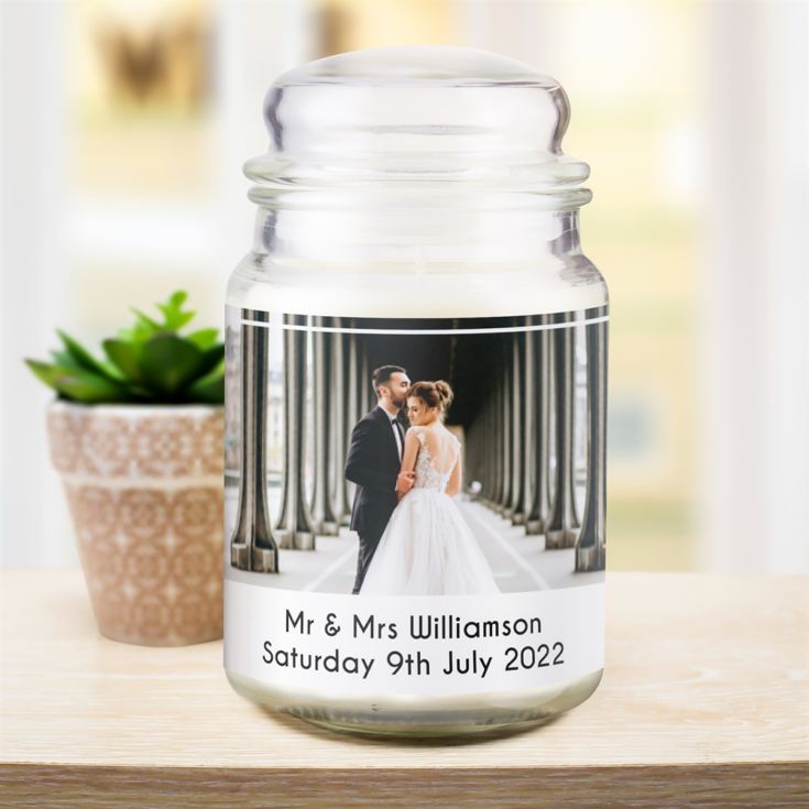 Personalised Photo Upload Scented Jar Candle product image