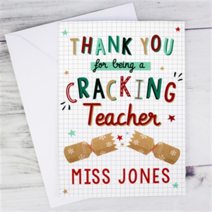 Personalised Cracking Teacher Christmas Card product image