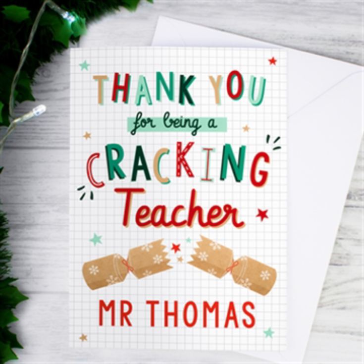 Personalised Cracking Teacher Christmas Card product image