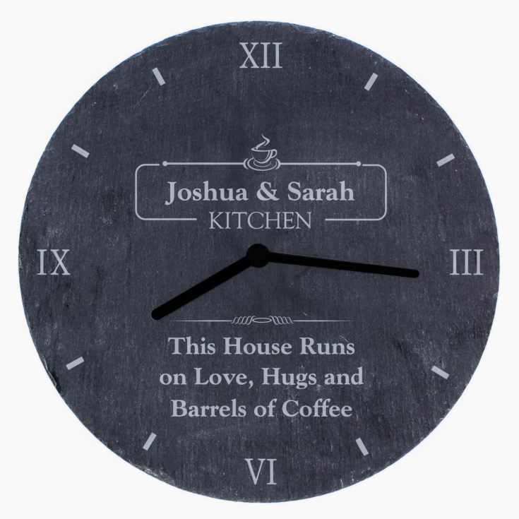 Personalised Kitchen Slate Clock product image