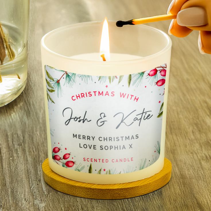 Personalised Christmas Scented Jar Candle product image