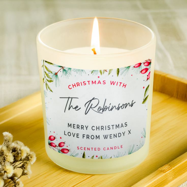 Personalised Christmas Scented Jar Candle product image