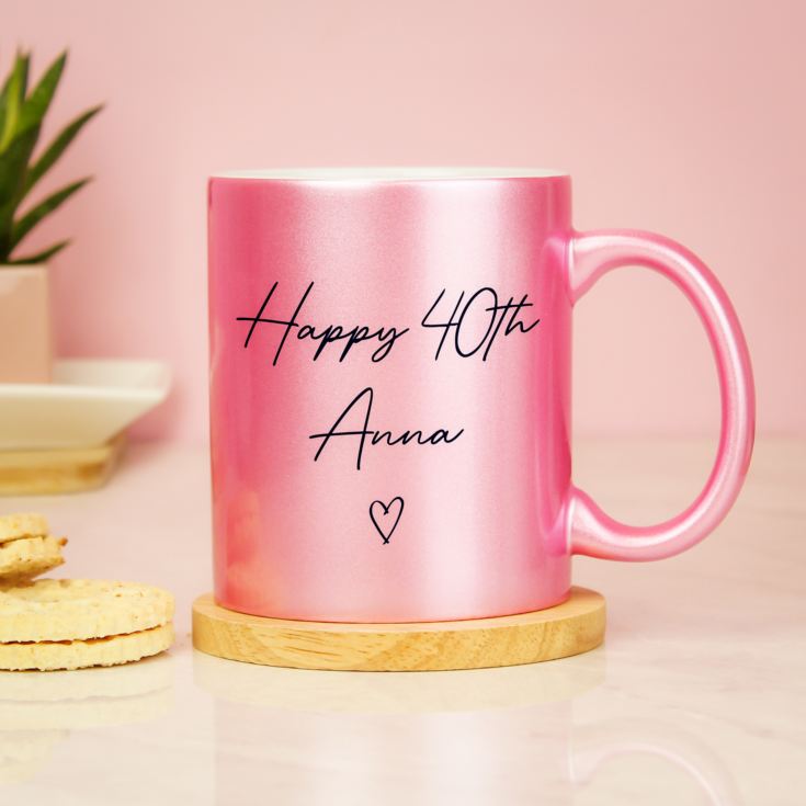 Personalised Pink Glitter Mug product image