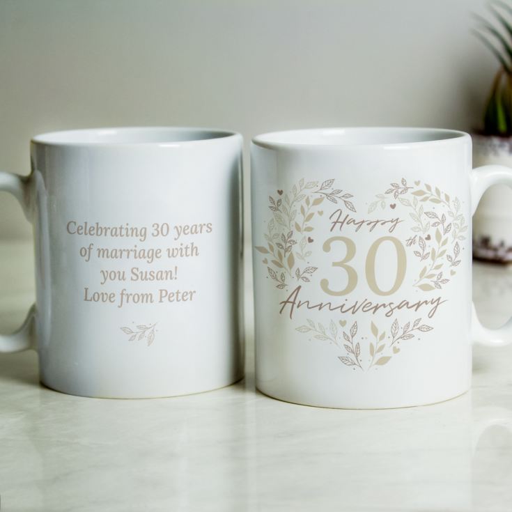 Personalised 30th Pearl Wedding Anniversary Mug product image