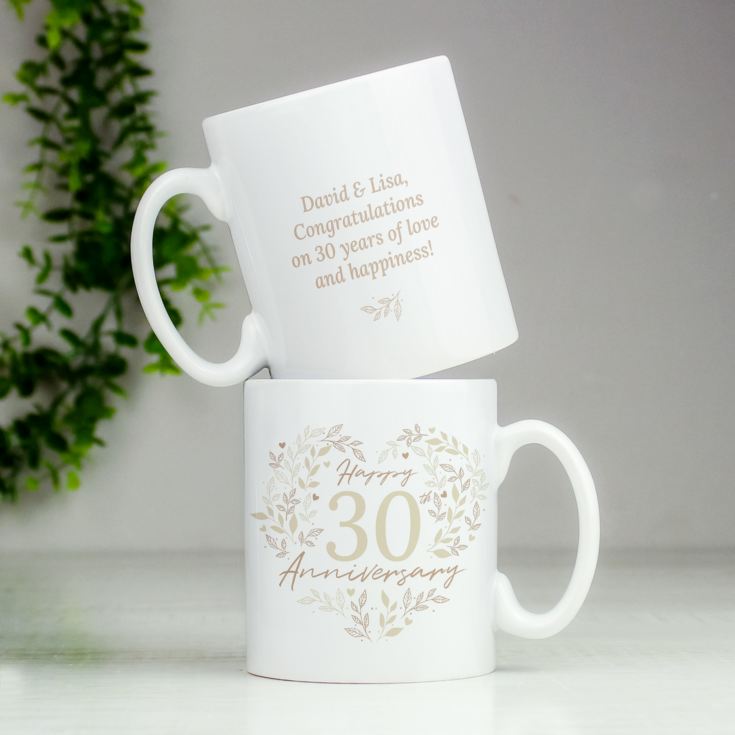 Personalised 30th Pearl Wedding Anniversary Mug product image