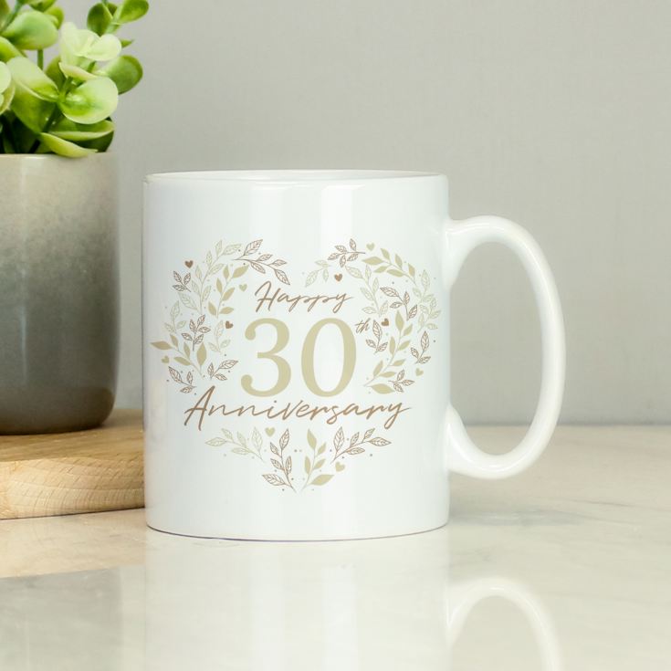 Personalised 30th Pearl Wedding Anniversary Mug product image