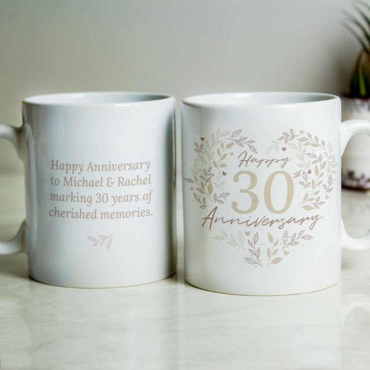 Personalised 30th Pearl Wedding Anniversary Mug product image