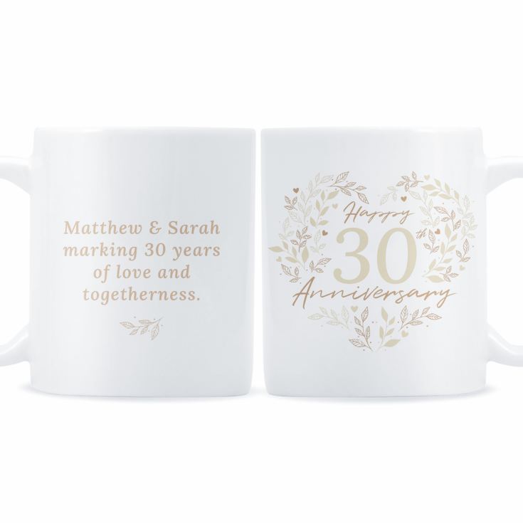 Personalised 30th Pearl Wedding Anniversary Mug product image