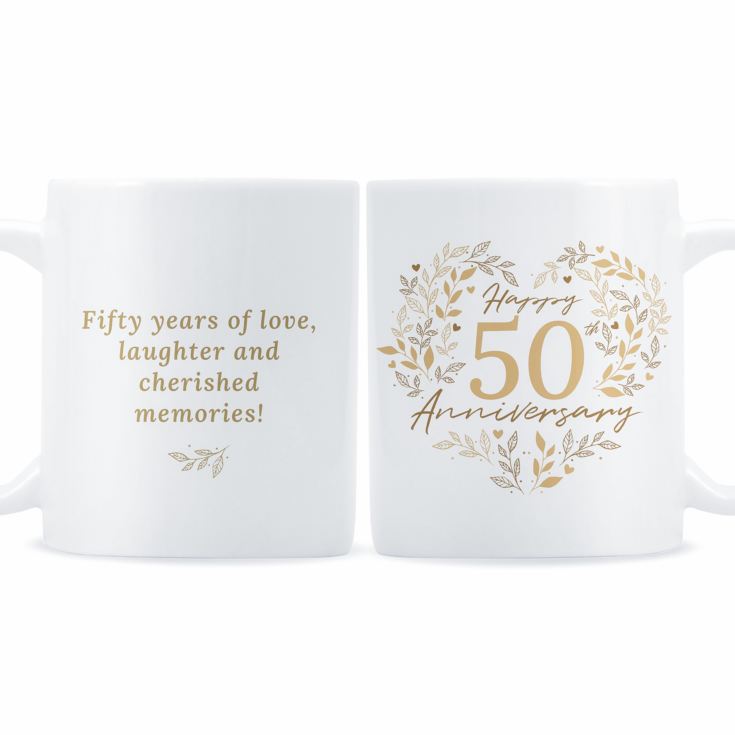 Personalised 50th Golden Wedding Anniversary Mug product image