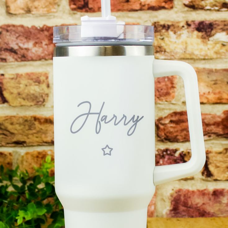 Personalised Oversized 40oz White Travel Cups product image