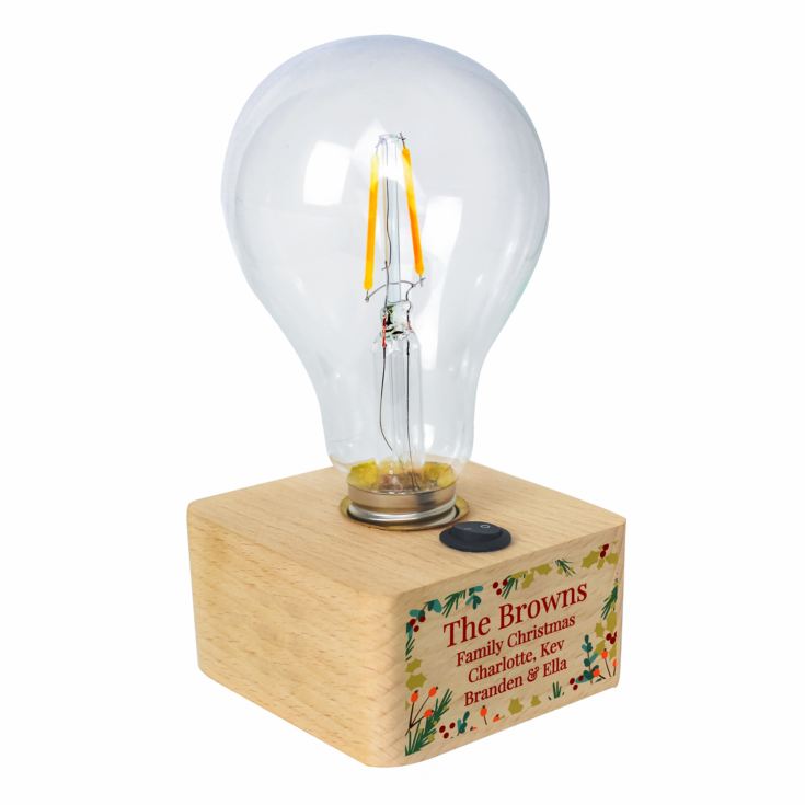 Personalised Christmas Foliage Light Bulb product image