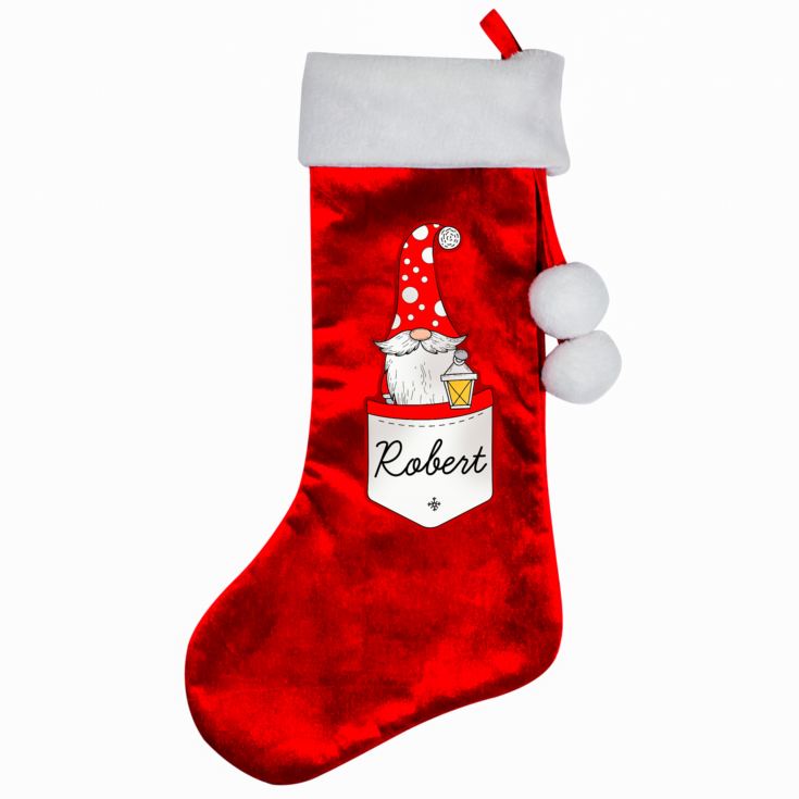 Personalised Gonk Family Red Christmas Stocking- Male product image