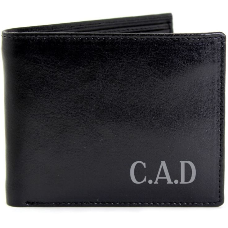Personalised Black Leather Wallet product image