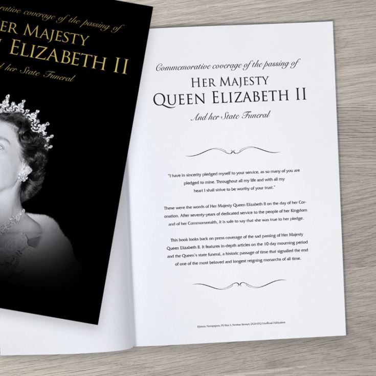 Queen Elizabeth Memorial Newspaper Book product image