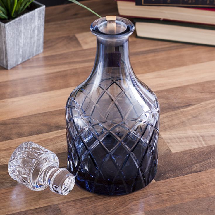 Royal Brierley Luxury Cut Crystal Harris Ink Blue Spirit Decanter | The ...