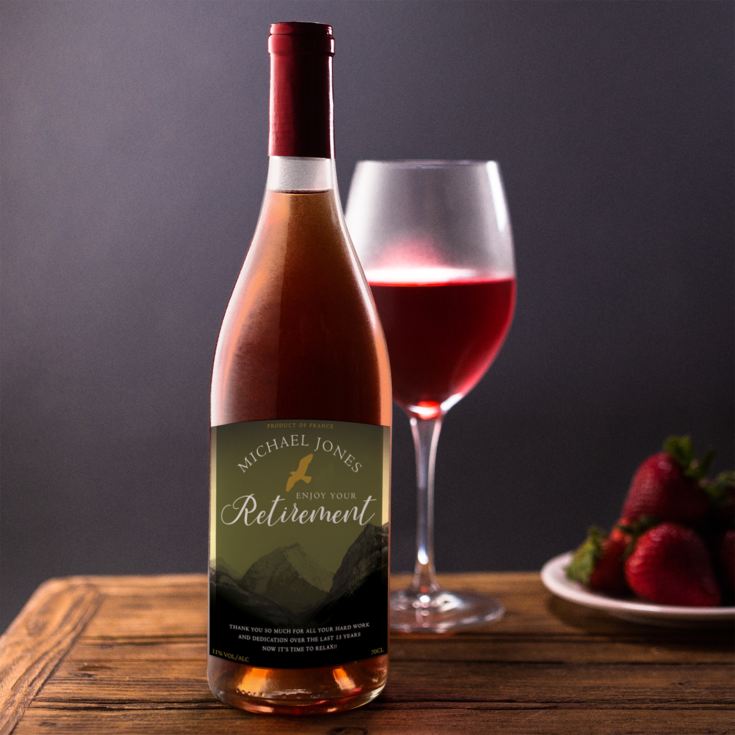 Personalised Retirement Rose Wine product image