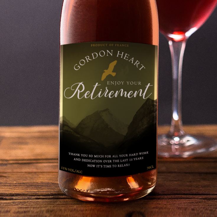 Personalised Retirement Rose Wine product image