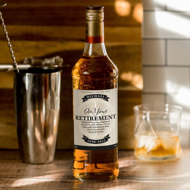 Personalised Retirement Spiced Rum product image