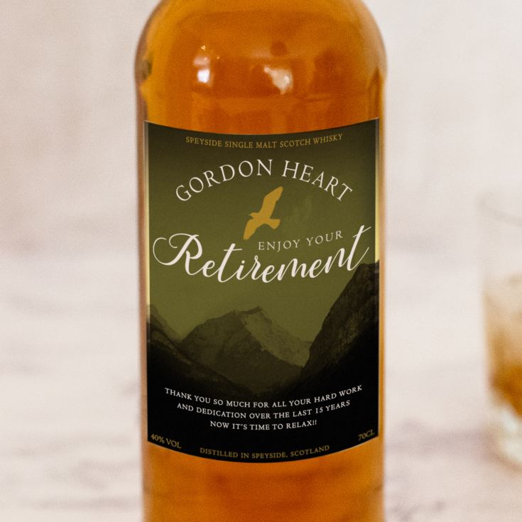 Personalised Retirement Single Malt Whisky product image