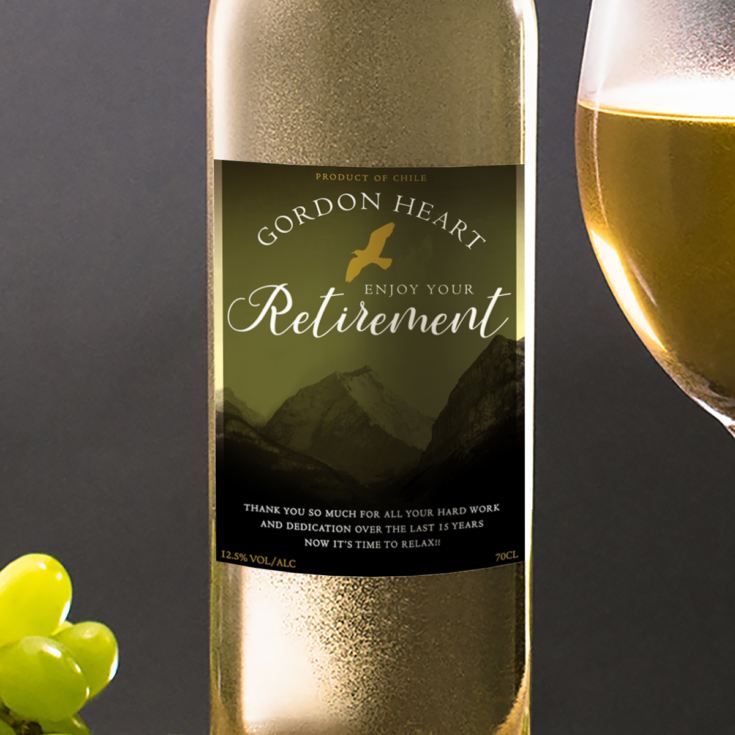 Personalised Retirement White Wine product image