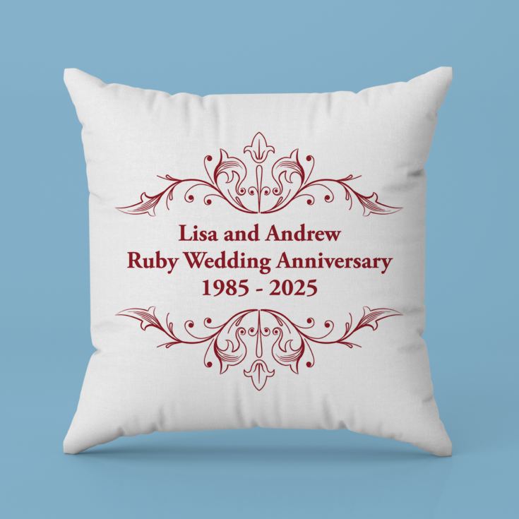 Personalised Ruby Anniversary Cushion product image