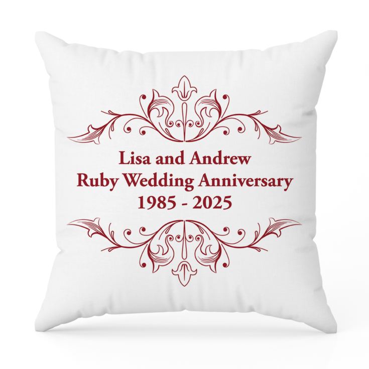 Personalised Ruby Anniversary Cushion product image