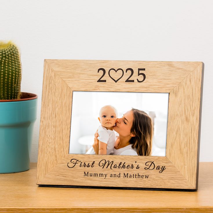 First Mother's Day Wood Picture Frame (6 x 4") product image