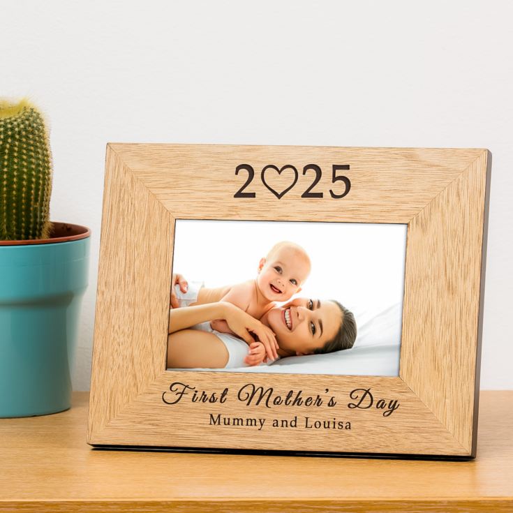 First Mother's Day Wood Picture Frame (6 x 4") product image