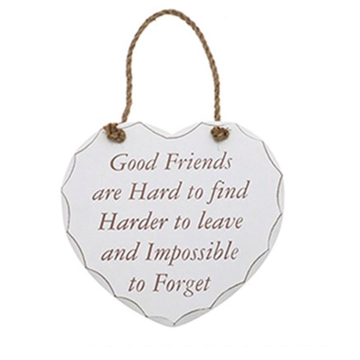 Shabby Chic Heart - Good Friend Plaque | The Gift Experience