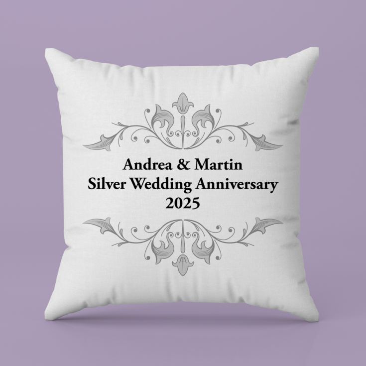 Personalised Silver Anniversary Cushion product image