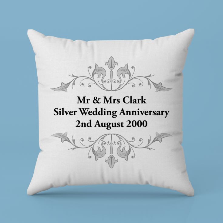 Personalised Silver Anniversary Cushion product image