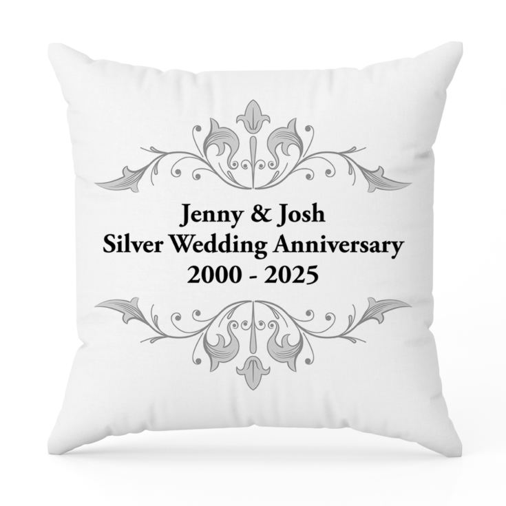 Personalised Silver Anniversary Cushion product image