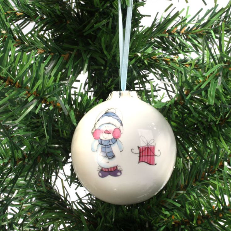 Little Snowman Personalised Bauble | The Gift Experience