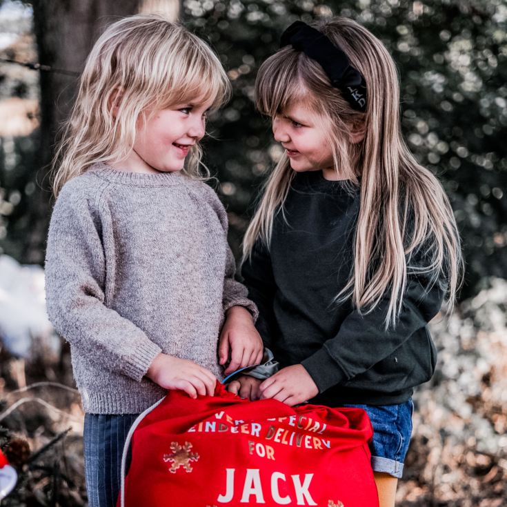 Personalised Reindeer Christmas Sack product image