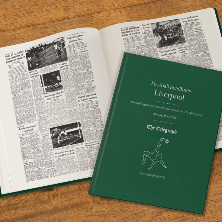 Personalised Liverpool Telegraph Newspaper Football Book product image