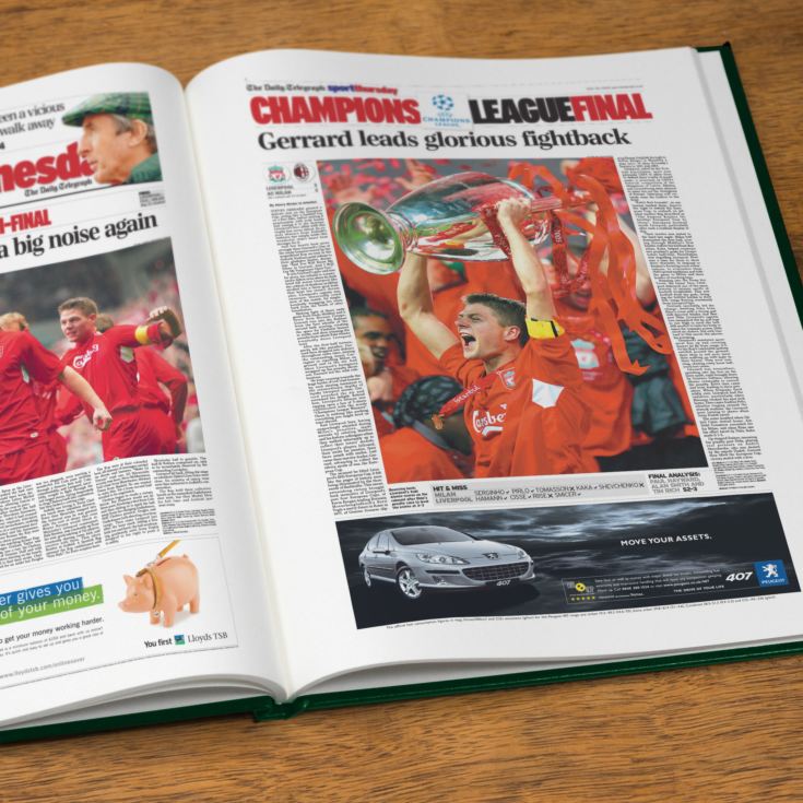 Personalised Liverpool Telegraph Newspaper Football Book product image