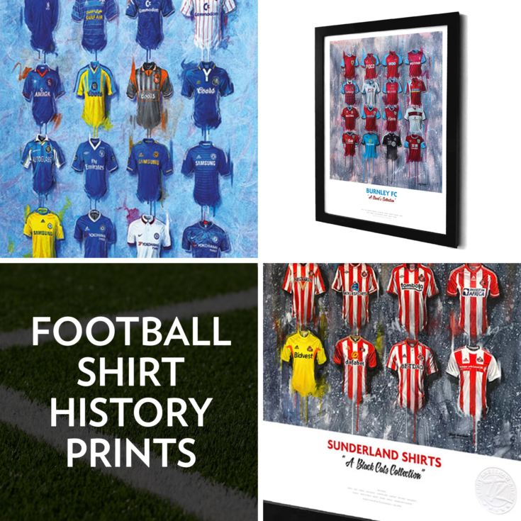 A3 Framed Football Shirt History Prints product image