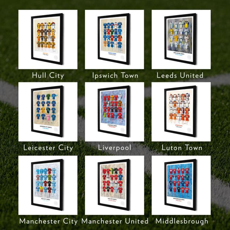 A3 Framed Football Shirt History Prints product image