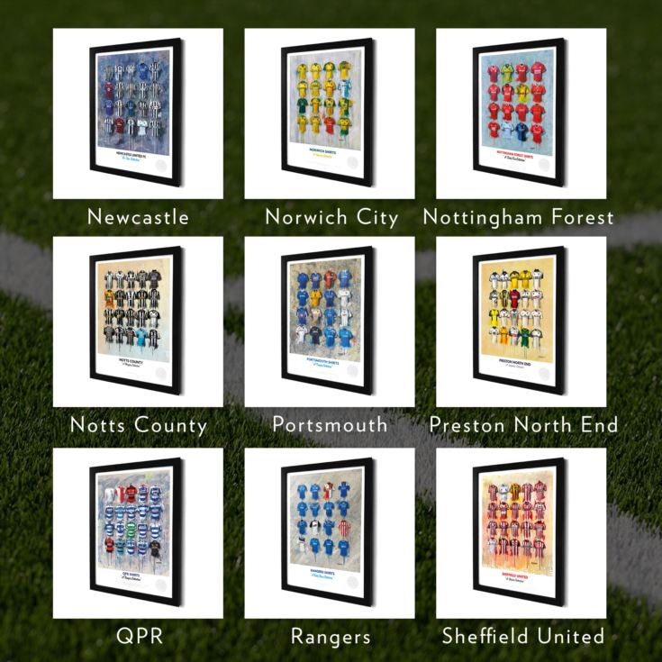 A3 Framed Football Shirt History Prints product image