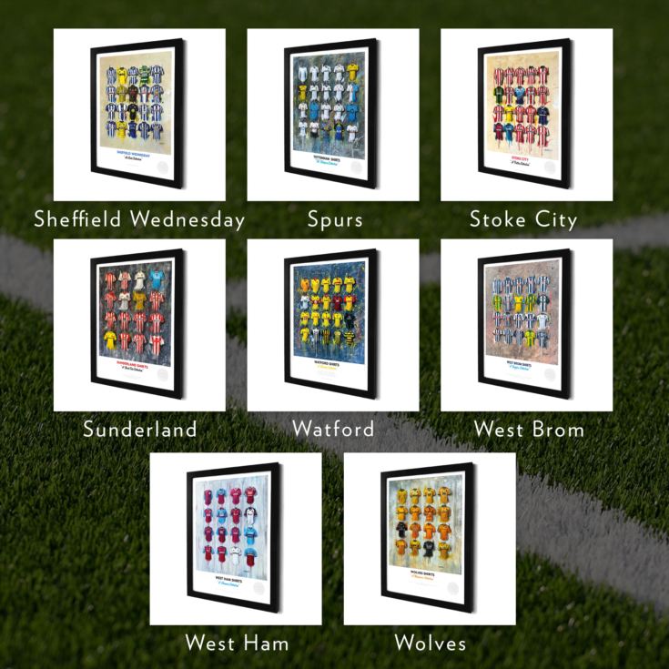 A3 Framed Football Shirt History Prints product image