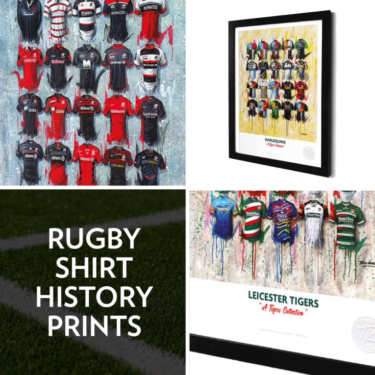 A3 Framed Rugby Shirt History Prints product image