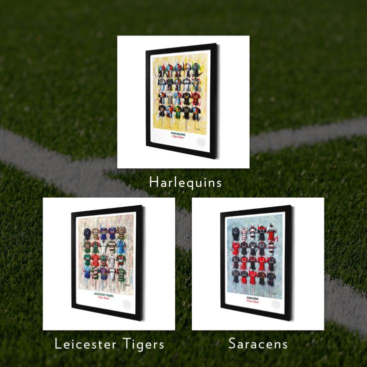 A3 Framed Rugby Shirt History Prints product image