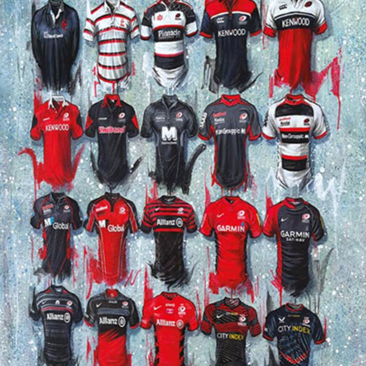 A3 Framed Rugby Shirt History Prints product image